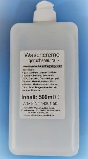 Picture of Waschcreme - geruchsneutral - in Euroflasche zum nachfüllen für Spender