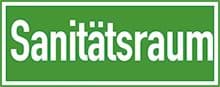 Bild von Rettungszeichen - Sanitätsraum