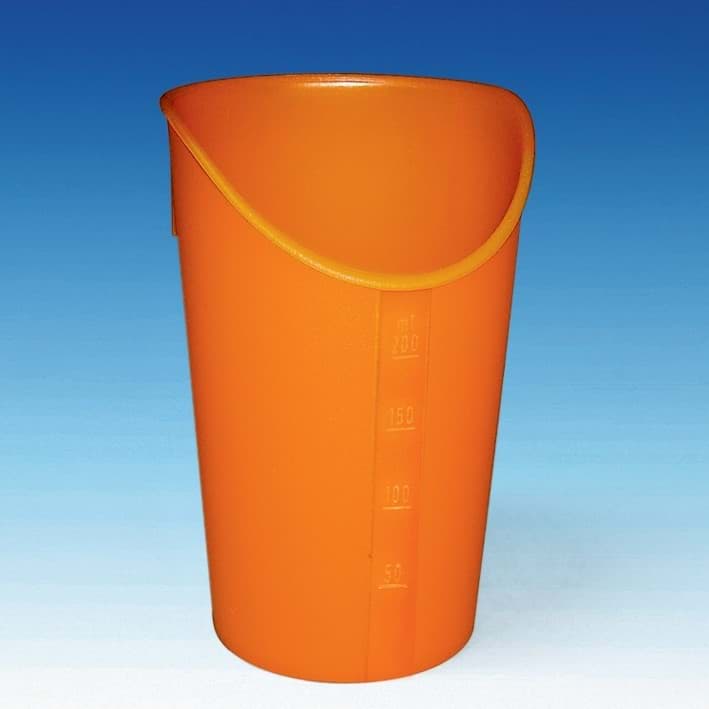 Afbeelding van Trinkbecher mit Nasenausschnitt orange 200 ml