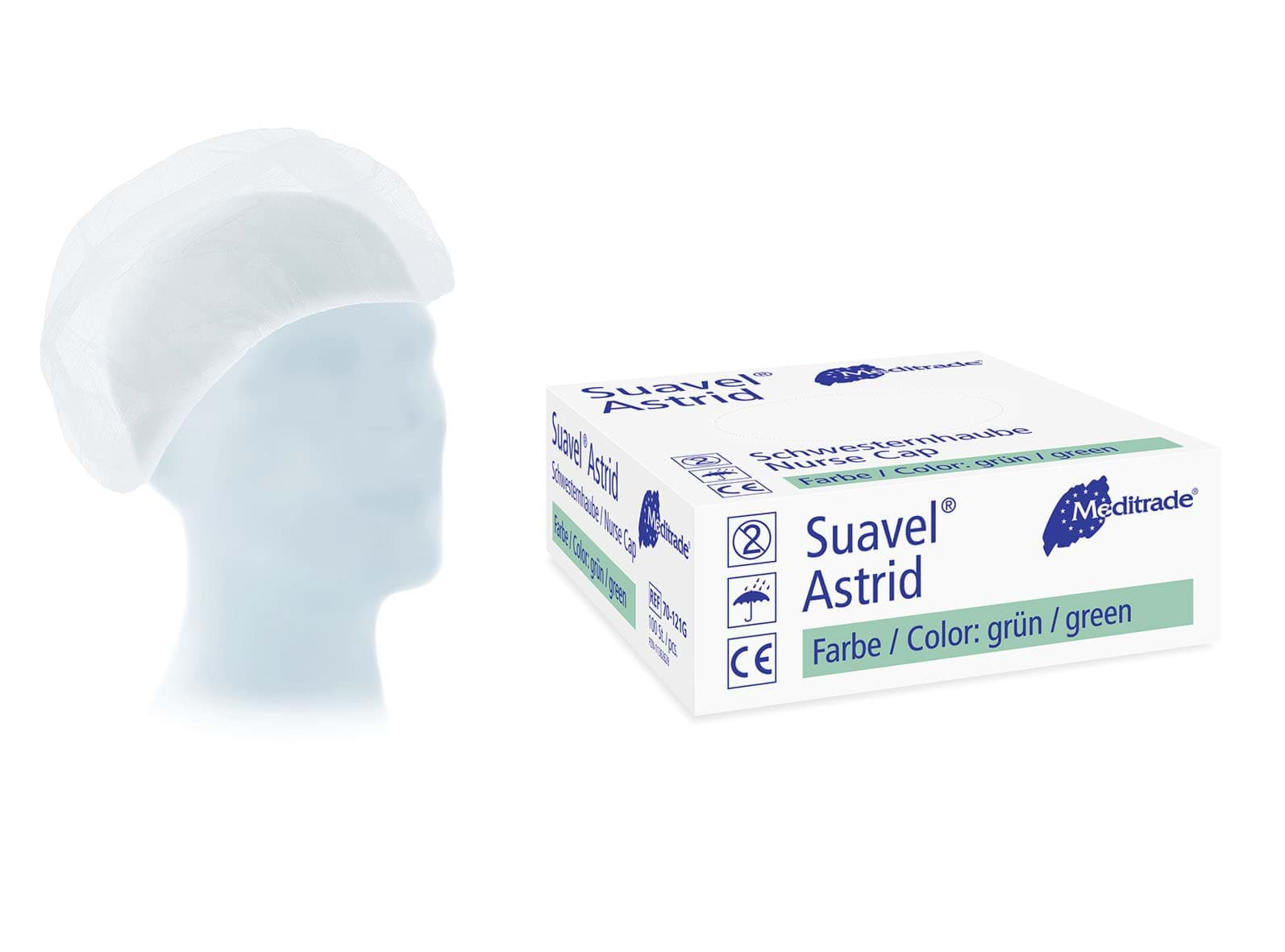 Imagen de SUAVEL® ASTRID UNSERE UNIVERSELLE BARETTHAUBE  / 1 Packung a´100 Stück  Blau