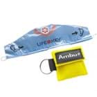 Bild von AMBU LifeKey im gelbem Softcase- Schlüsselanhänger mit Ambu-Logo